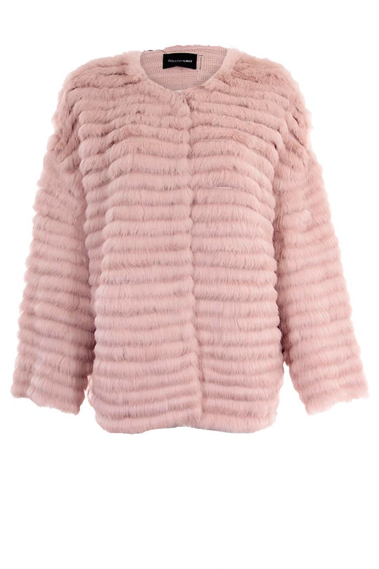 Oversized Blush Pink Fur Jacket