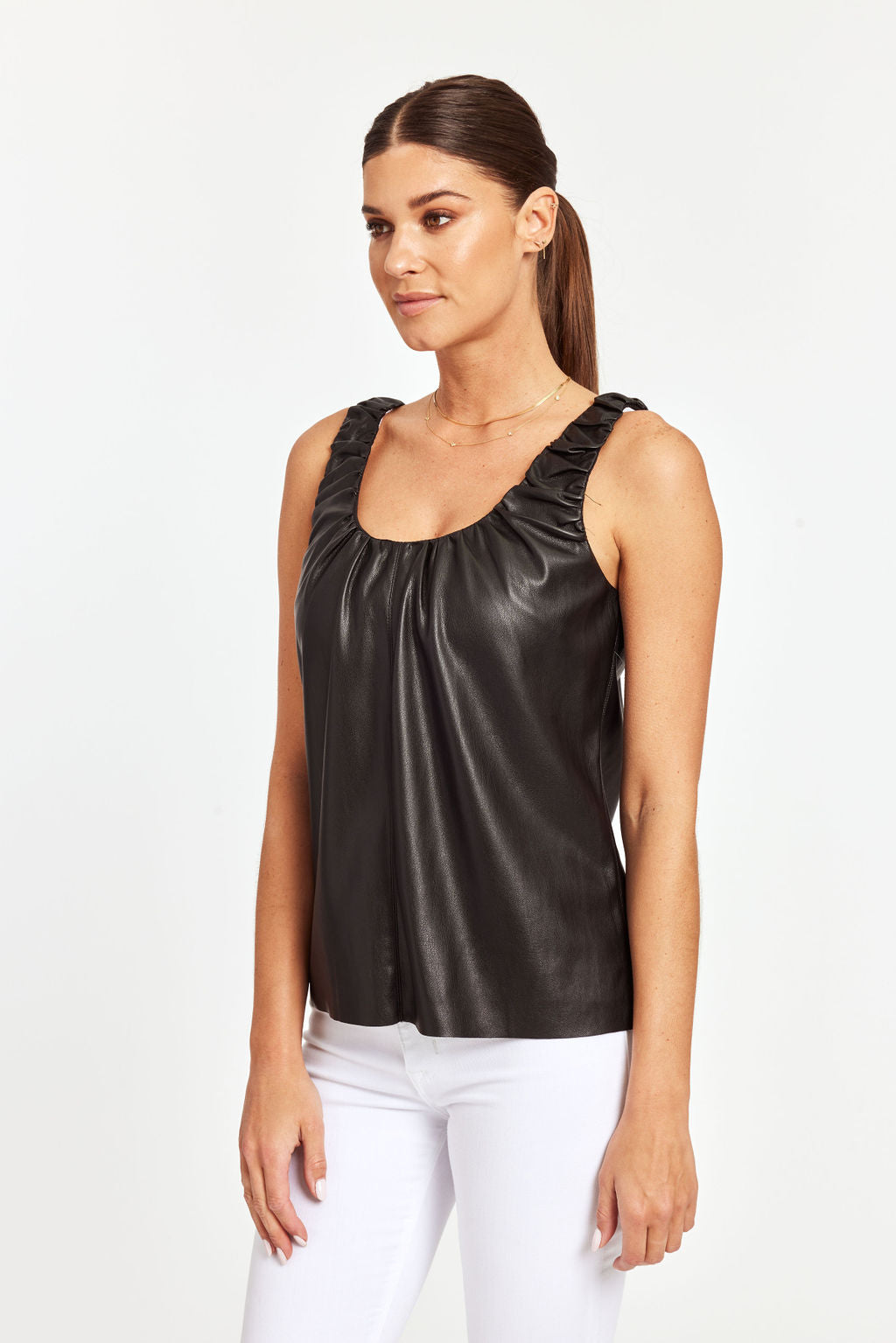 Faux Leather Tank Top