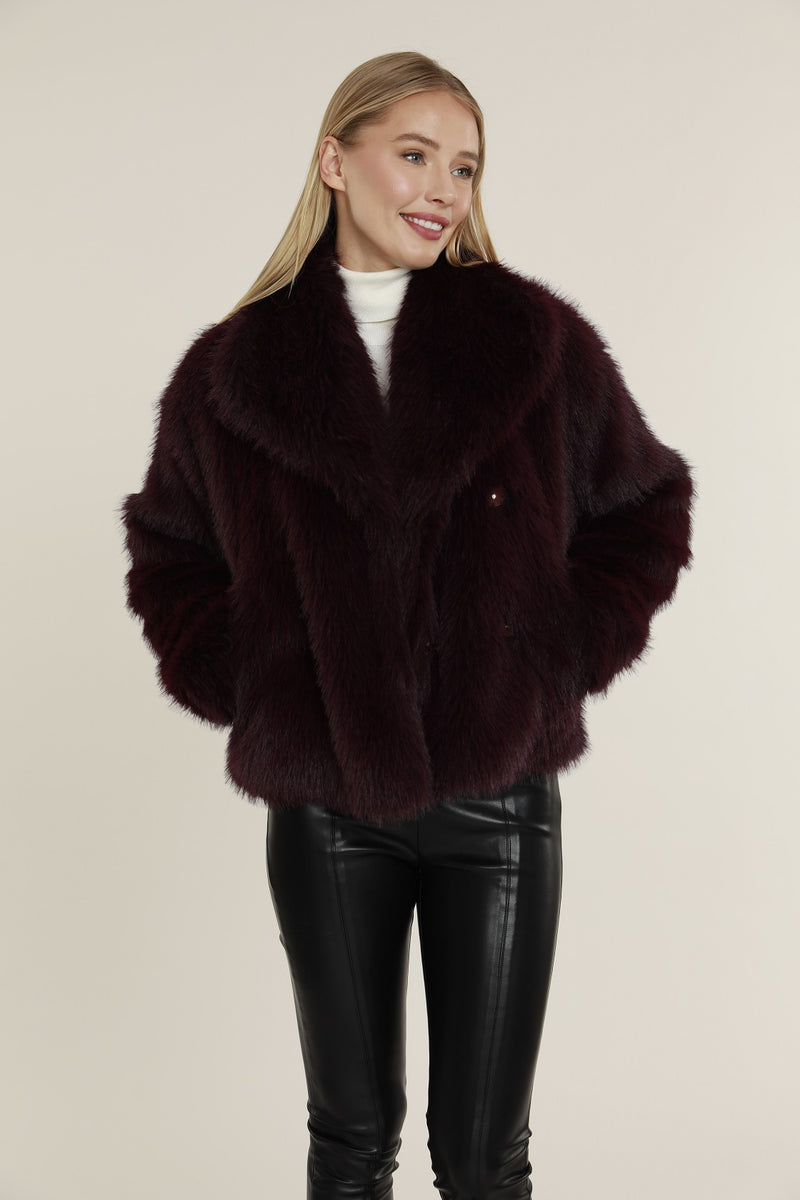 Convertible Faux Fur Tippet Coat 美品 GB Faux Fur Topper Coat | Dillard's