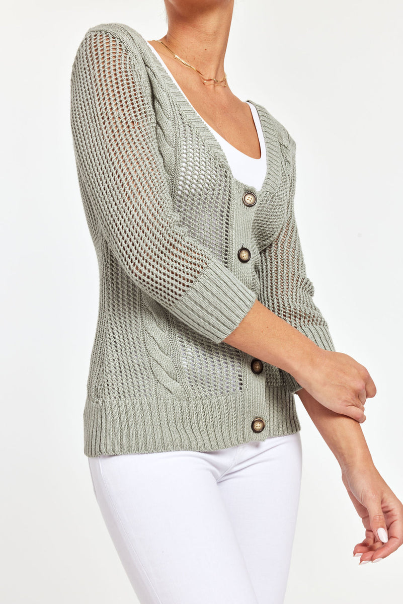 クレドナ Vintage Cable knit cardigan 915 クレドナVintage Cable knit cardigan 915