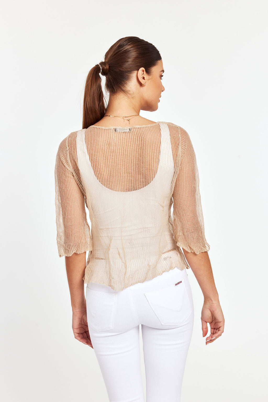 Sheer Pullover Blouse