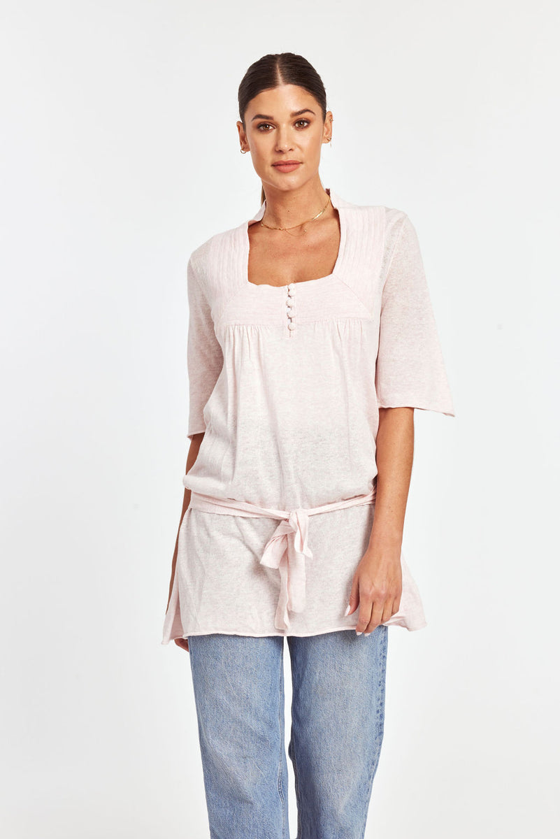 【BAON】[unisex] Zukizu Summer Boucle Round S/S Kt Linen 55 BAON (バオン) - [男女兼用]ズキズサマーブークレラウンド半袖