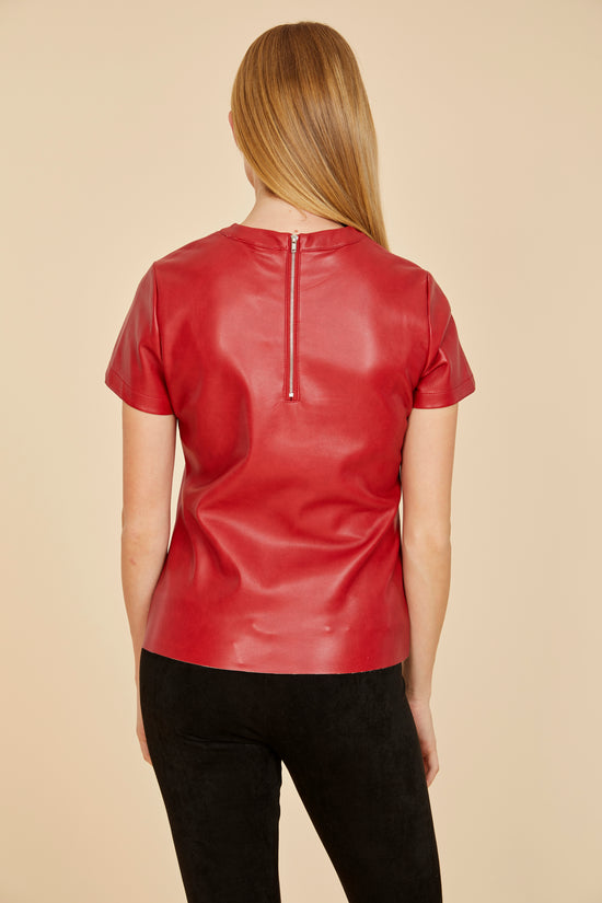 Faux Leather Shirt