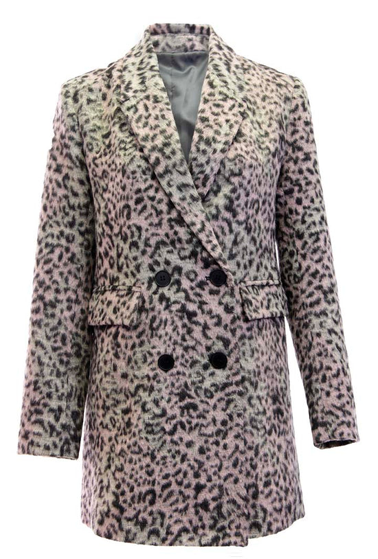 pink Leopard blazer