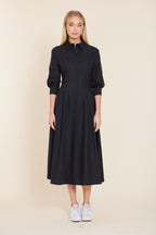 Poplin Darted Midi Dress