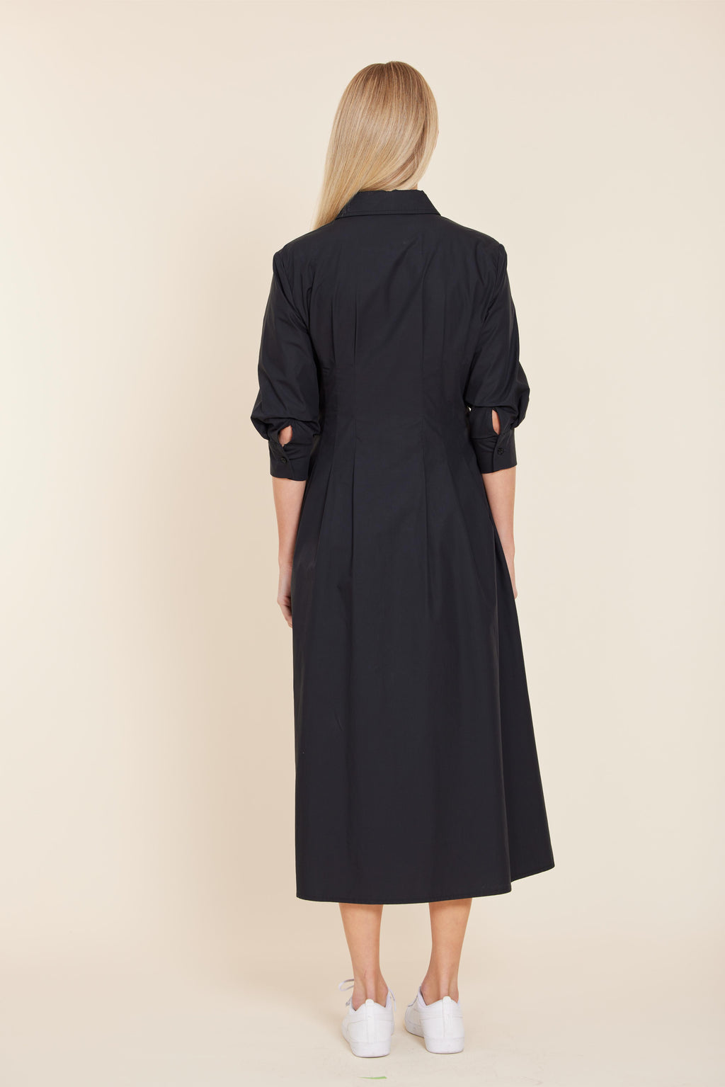 Poplin Darted Midi Dress