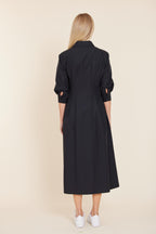 Poplin Darted Midi Dress