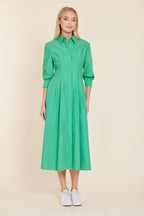 Poplin Darted Midi Dress