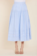 Tiered Striped Maxi Skirt