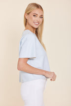 Faux Leather Cropped Shirt