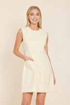 Faux Leather Stitch Dress