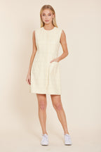 Faux Leather Stitch Dress