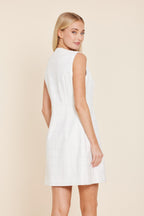 Faux Leather Stitch Dress