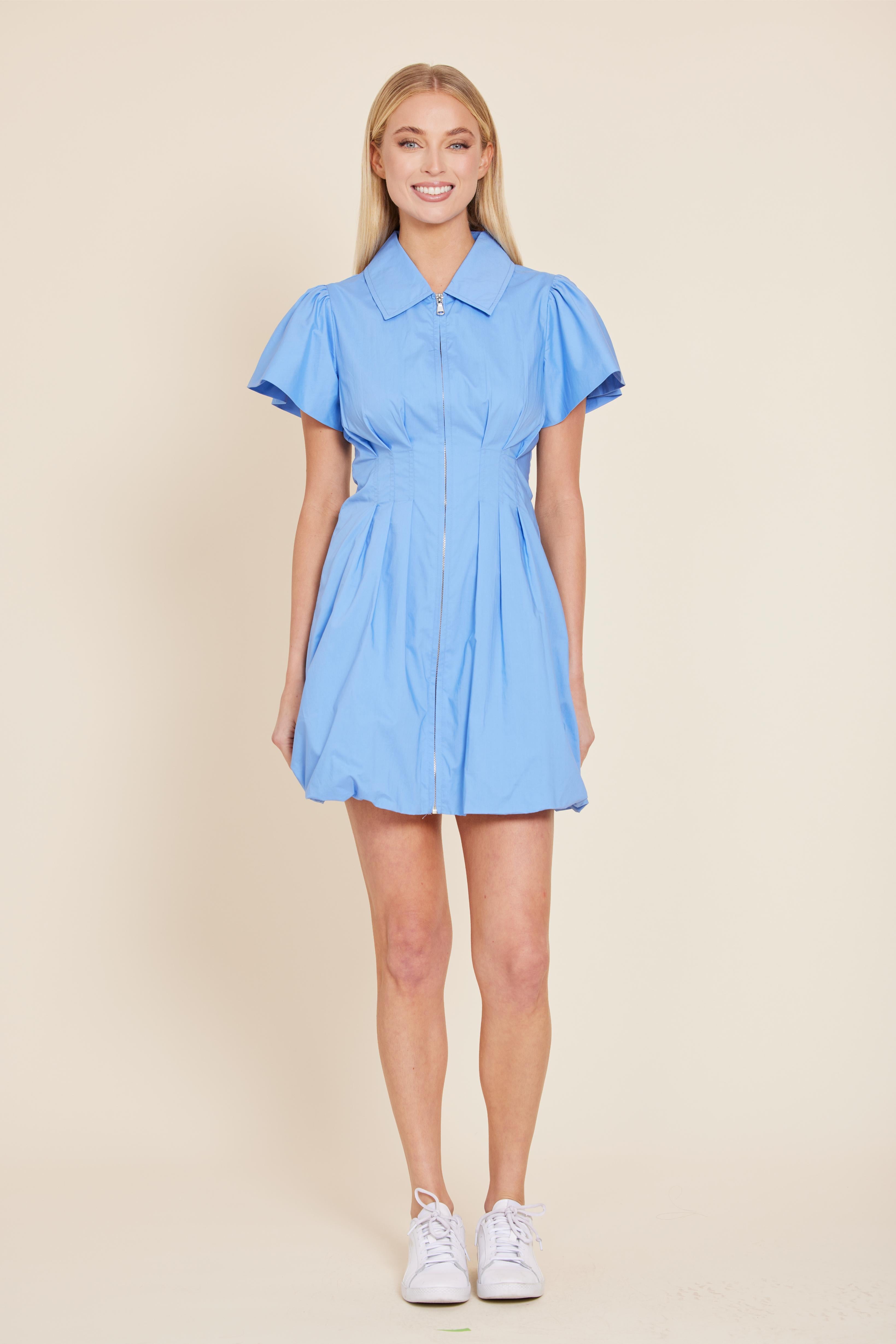 Poplin Zip Bubble Dress