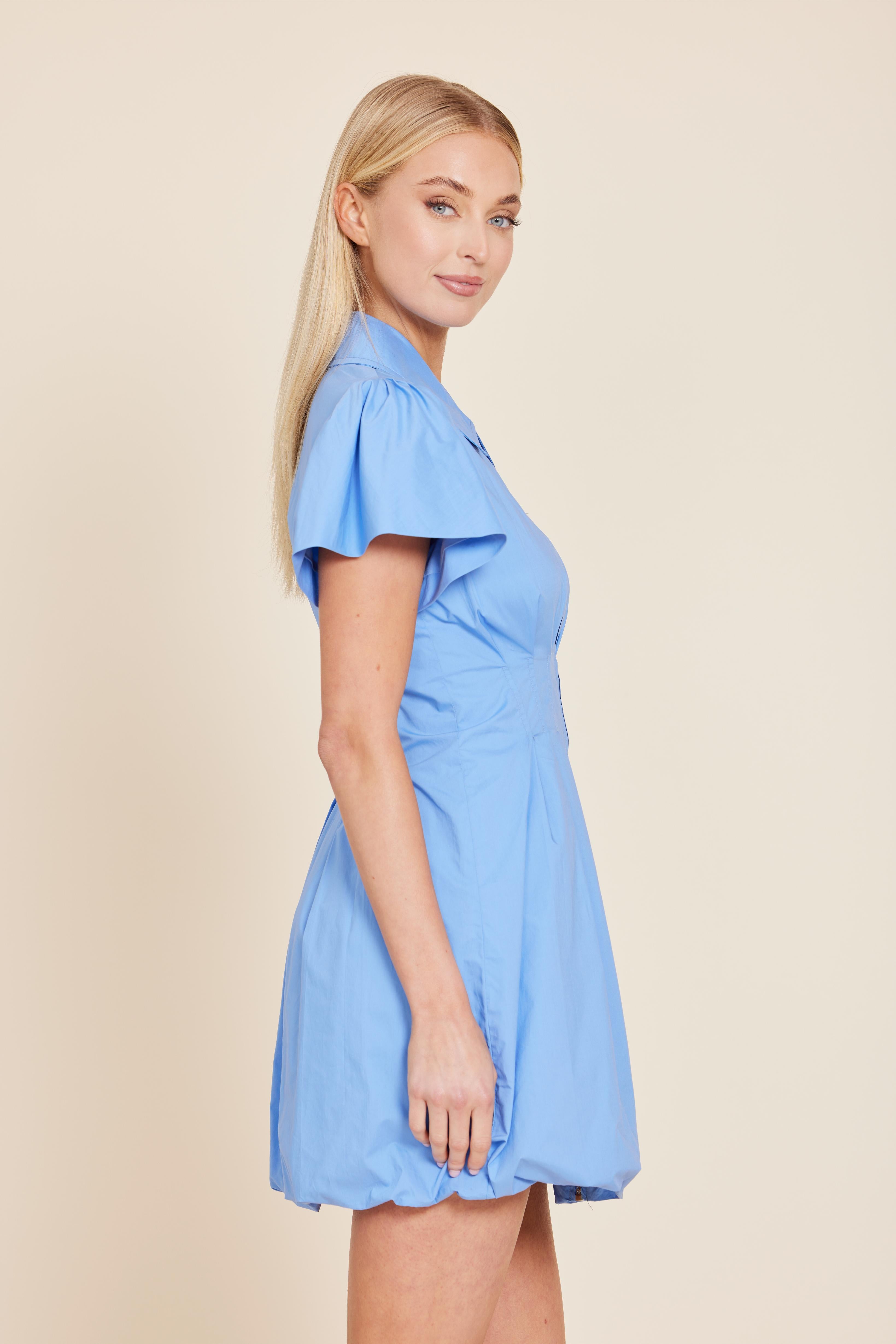 Poplin Zip Bubble Dress