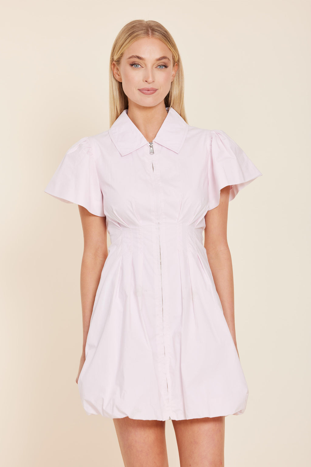 Poplin Zip Bubble Dress