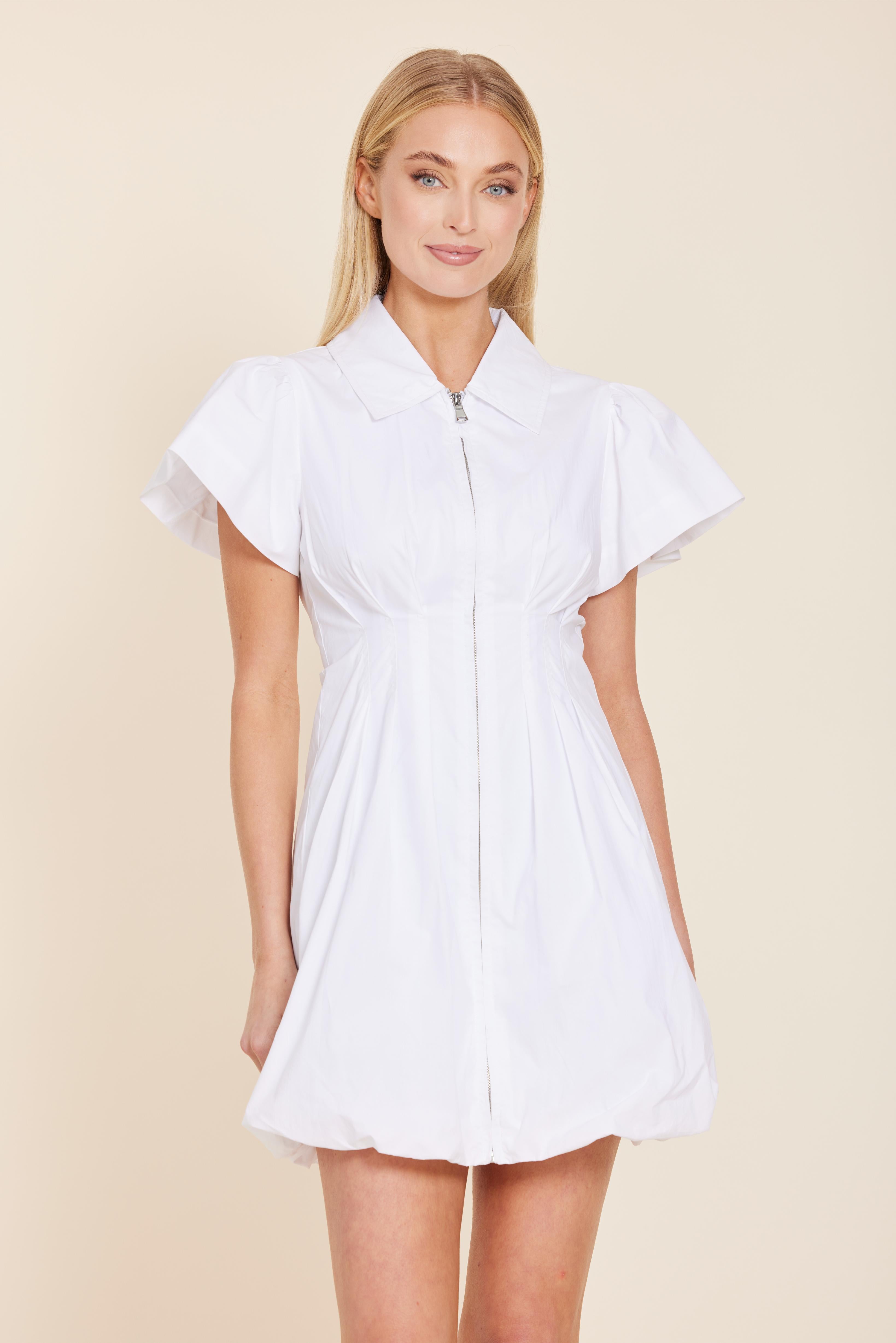 Poplin Zip Bubble Dress