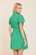 Linen Zip Bubble Dress
