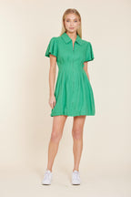 Linen Zip Bubble Dress