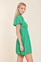 Linen Zip Bubble Dress