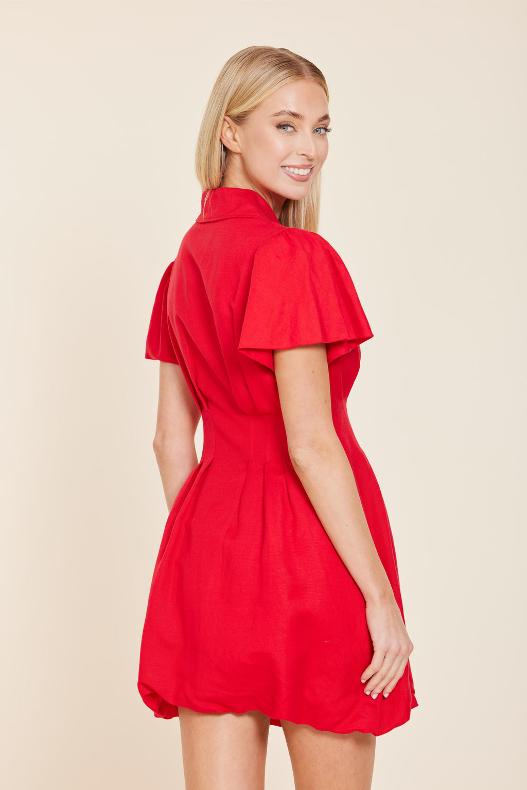 Linen Zip Bubble Dress