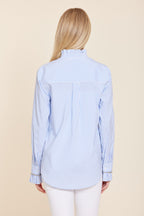 Poplin Rhinestone Longsleeve Top