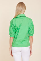 Poplin Johnny Collar Shirt