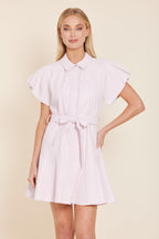 Faux Leather Pleated Dress
