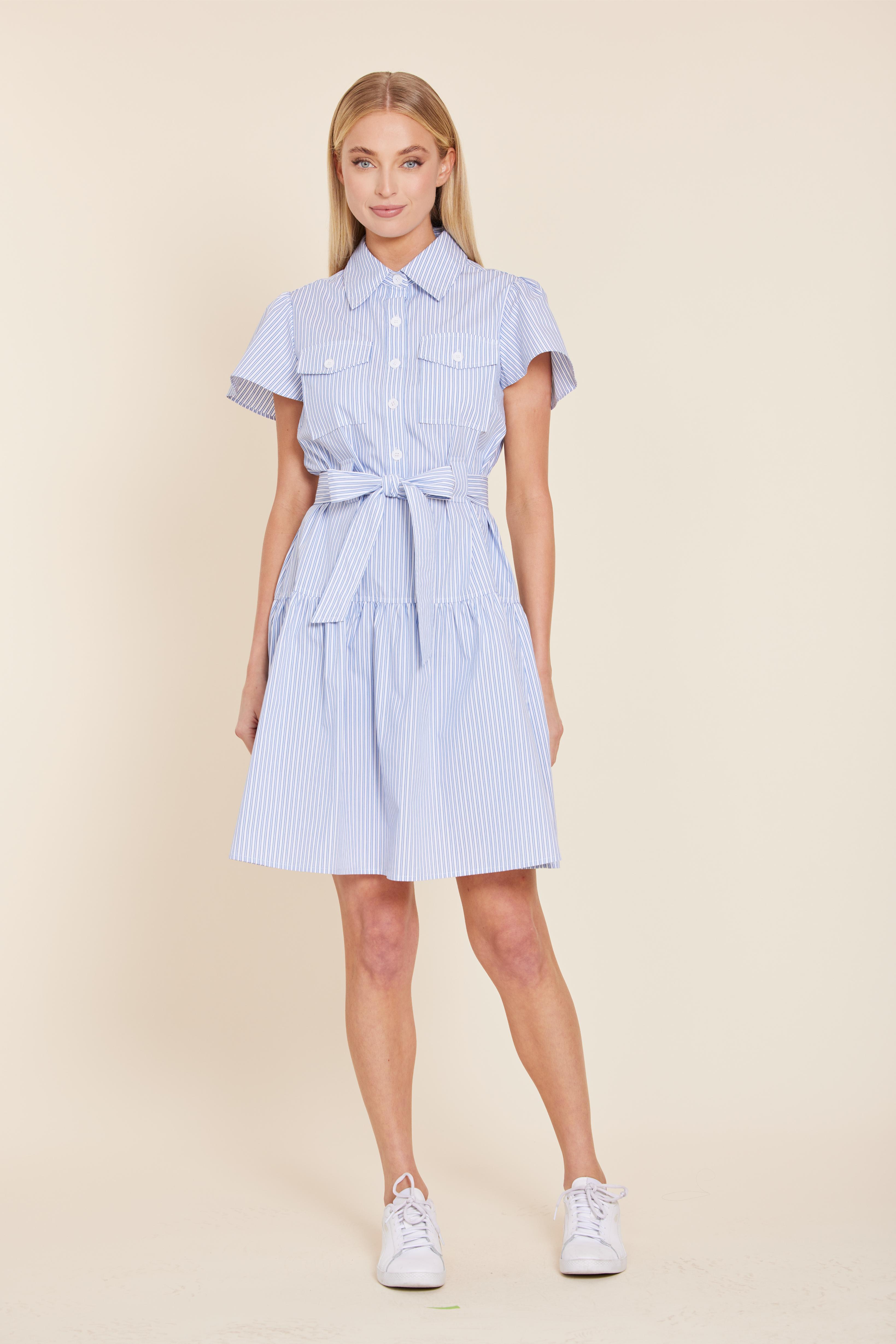 Stripe Belted Dress