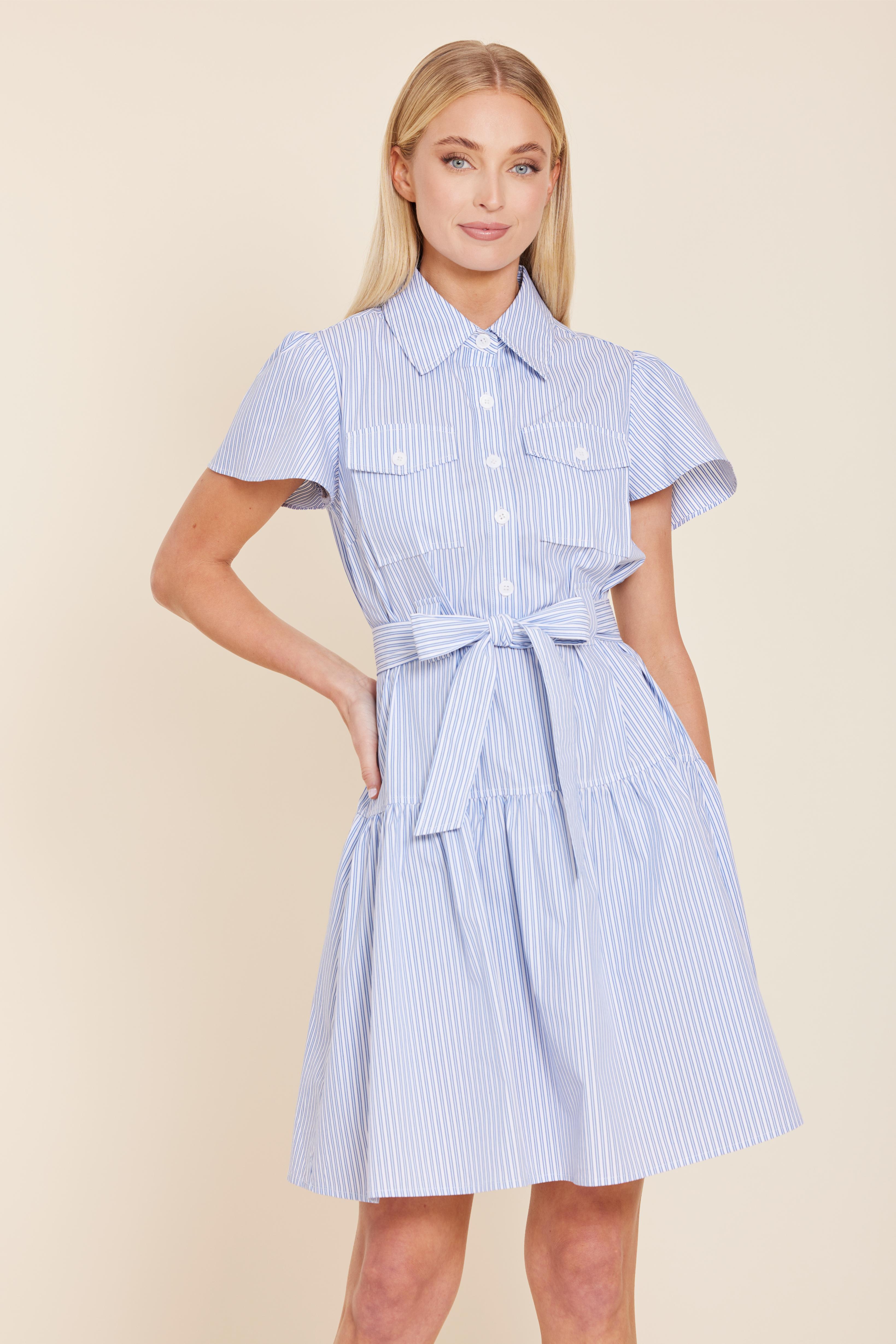 Stripe Belted Dress