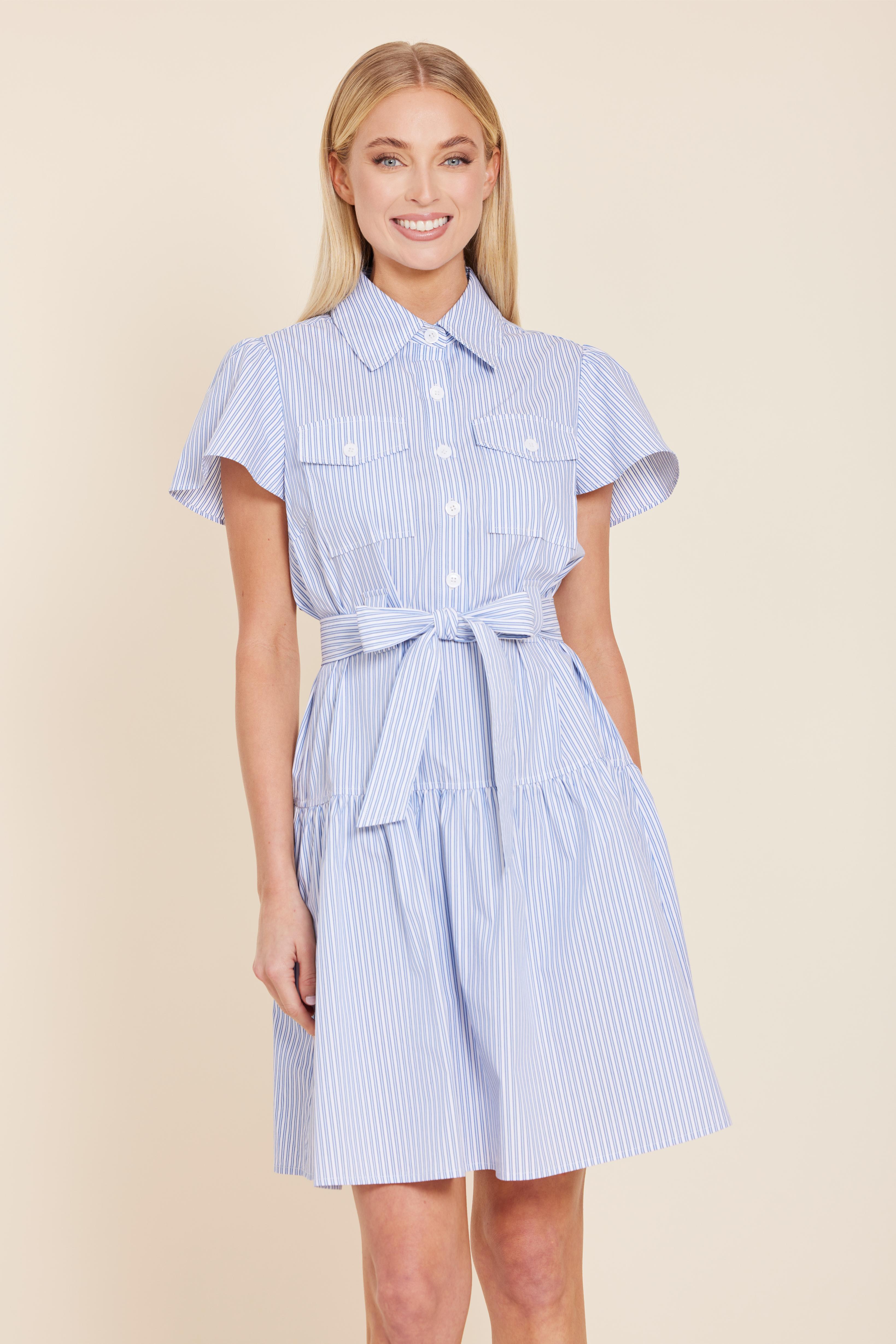 Stripe Belted Dress