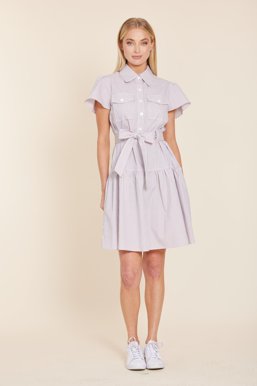 Stripe Belted Dress