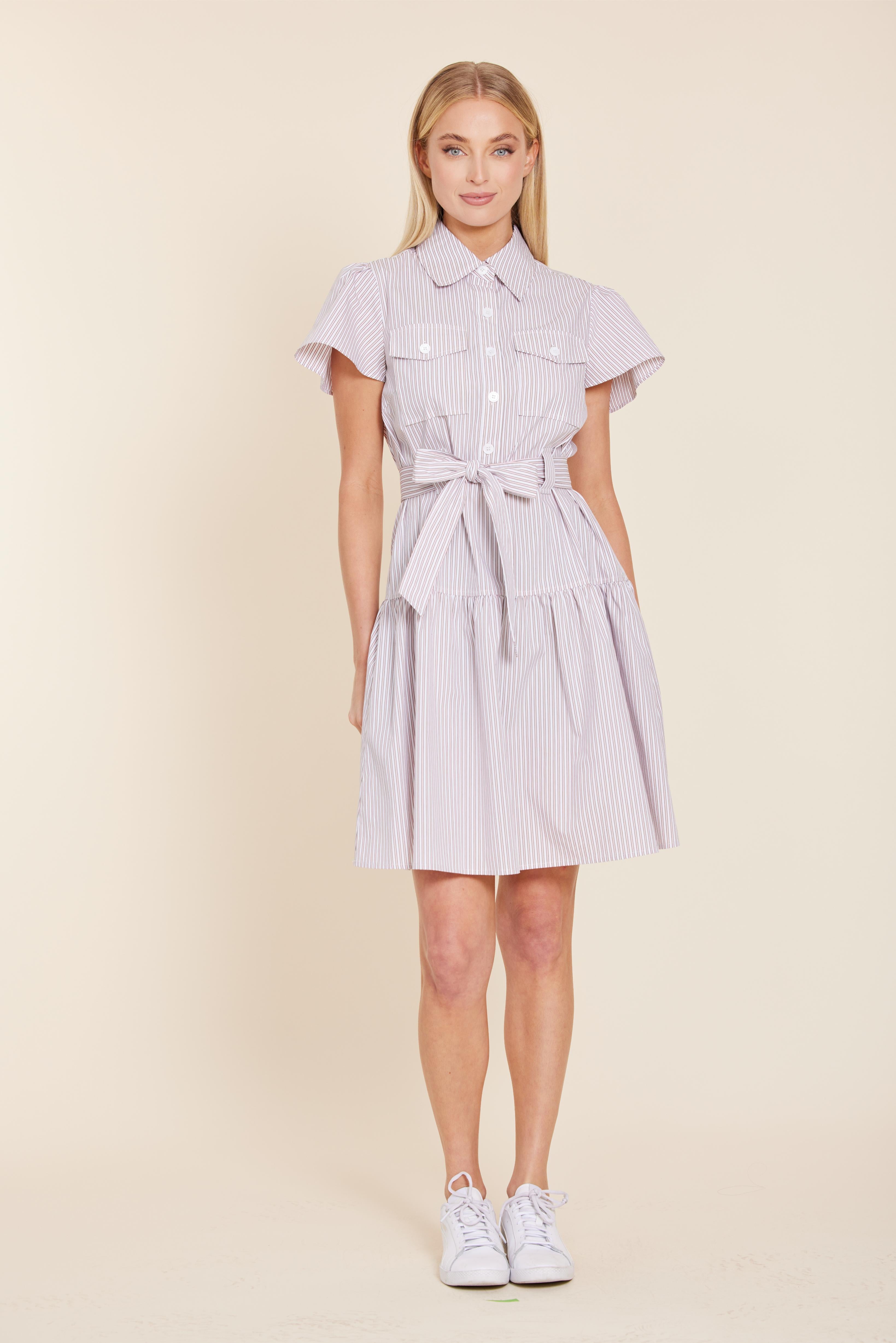 Stripe Belted Dress