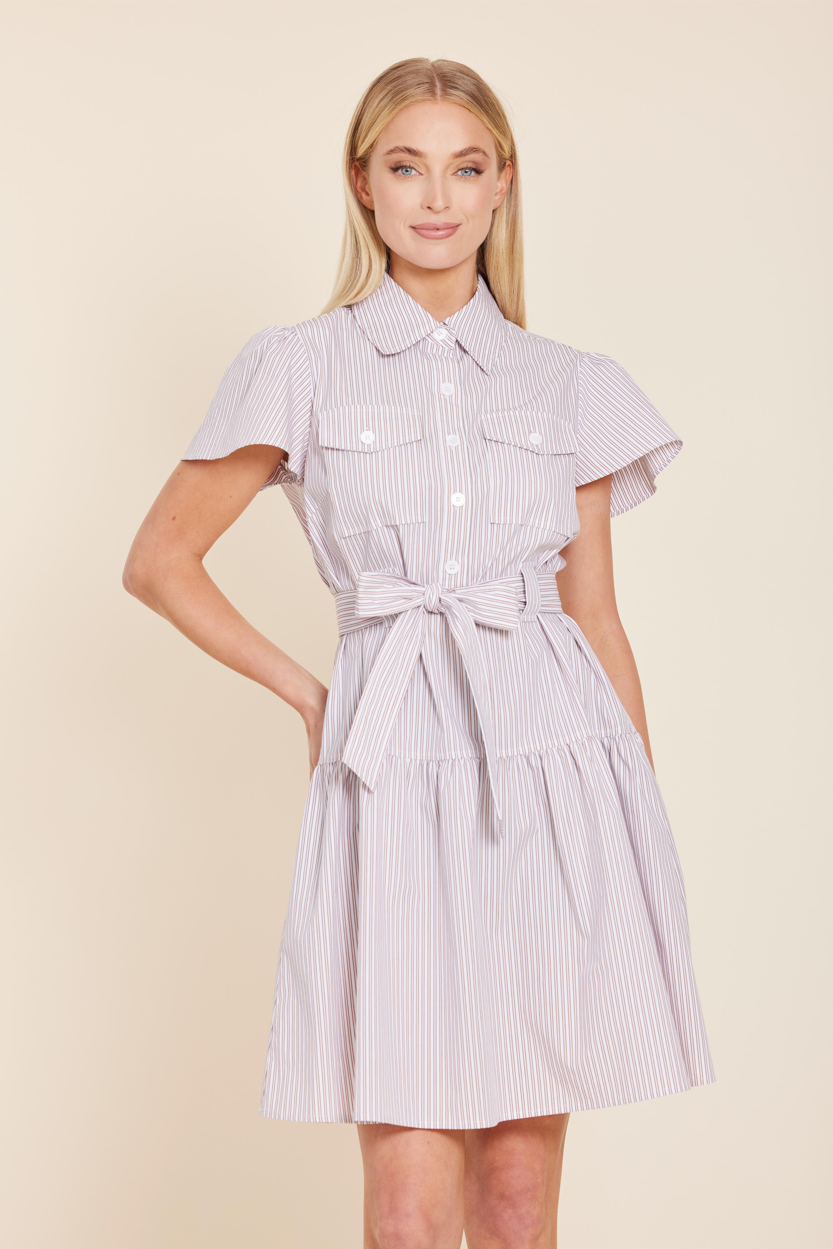 Stripe Belted Dress