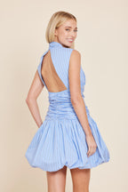 Poplin Striped Bubble Dress