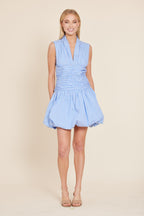 Poplin Striped Bubble Dress