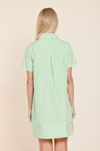 Poplin Striped Shift Dress