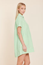 Poplin Striped Shift Dress