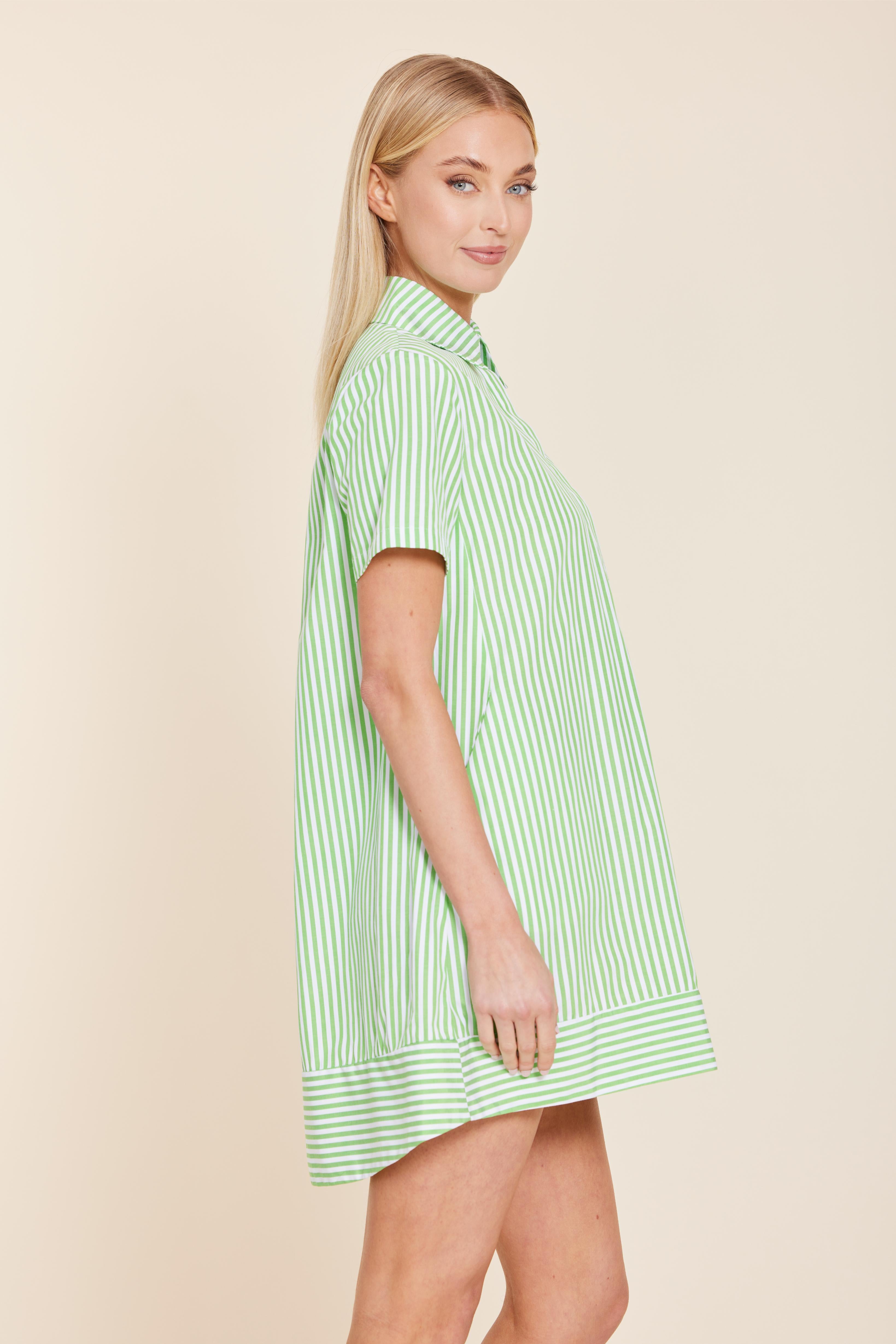Poplin Striped Shift Dress