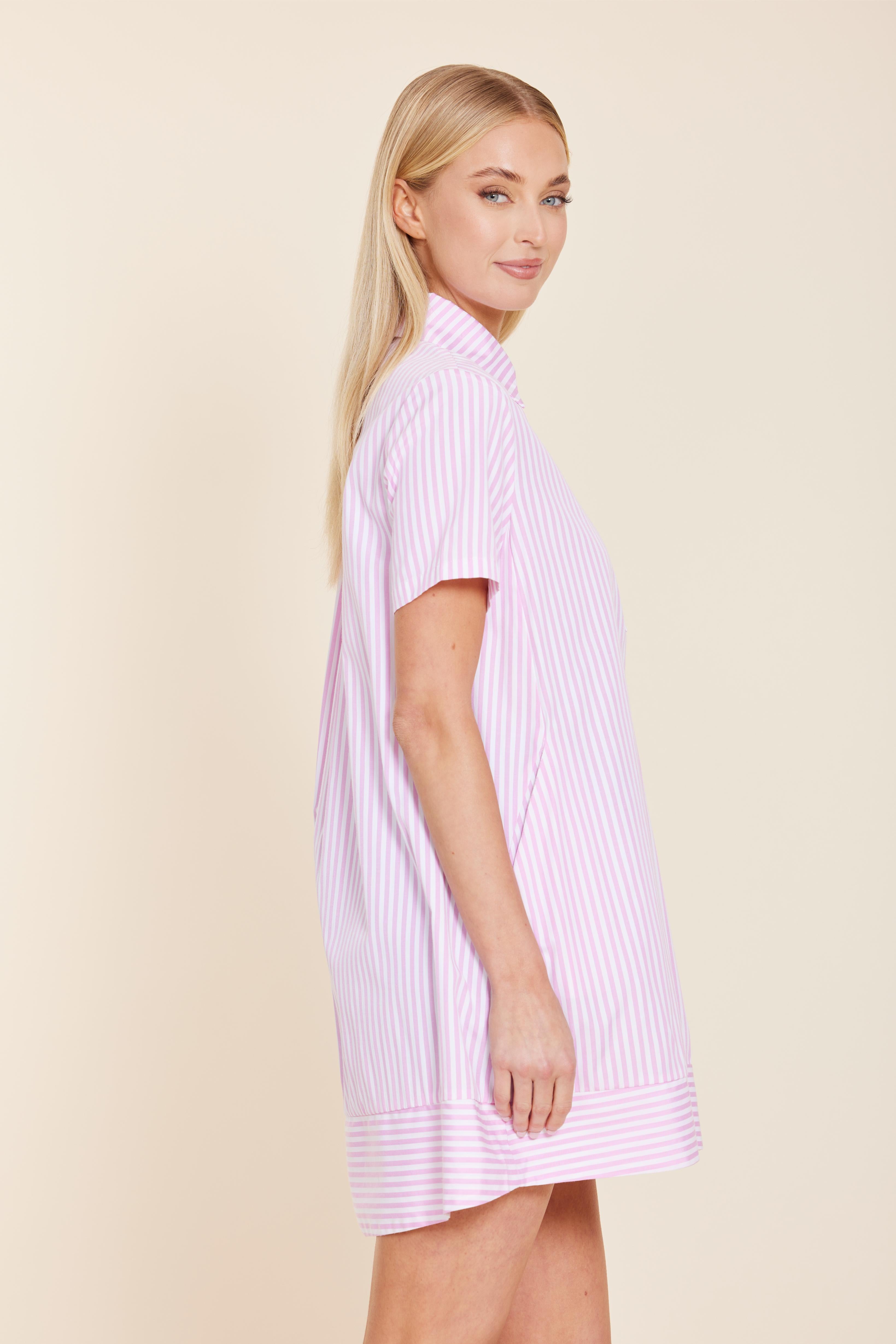 Poplin Striped Shift Dress