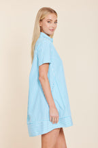 Poplin Striped Shift Dress