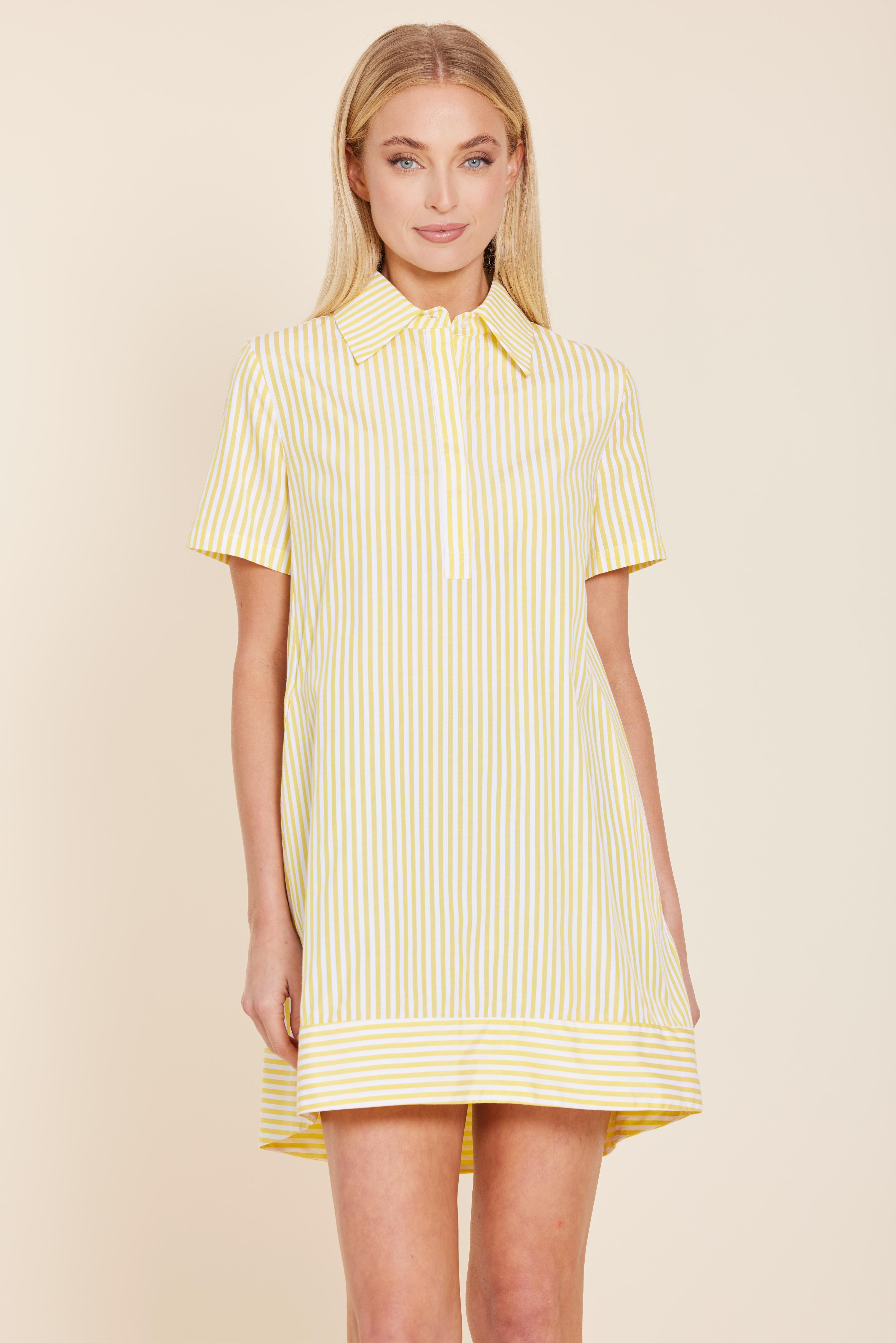 Poplin Striped Shift Dress
