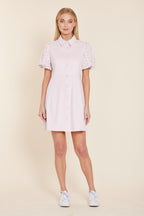Faux Suede Eyelet Sleeve Dress