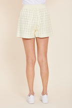 Faux Leather Eyelet Shorts