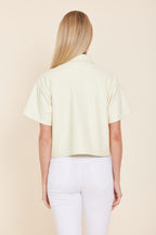 Faux Leather Floral Cutout Top