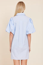 Poplin Pearl Embellished Dress