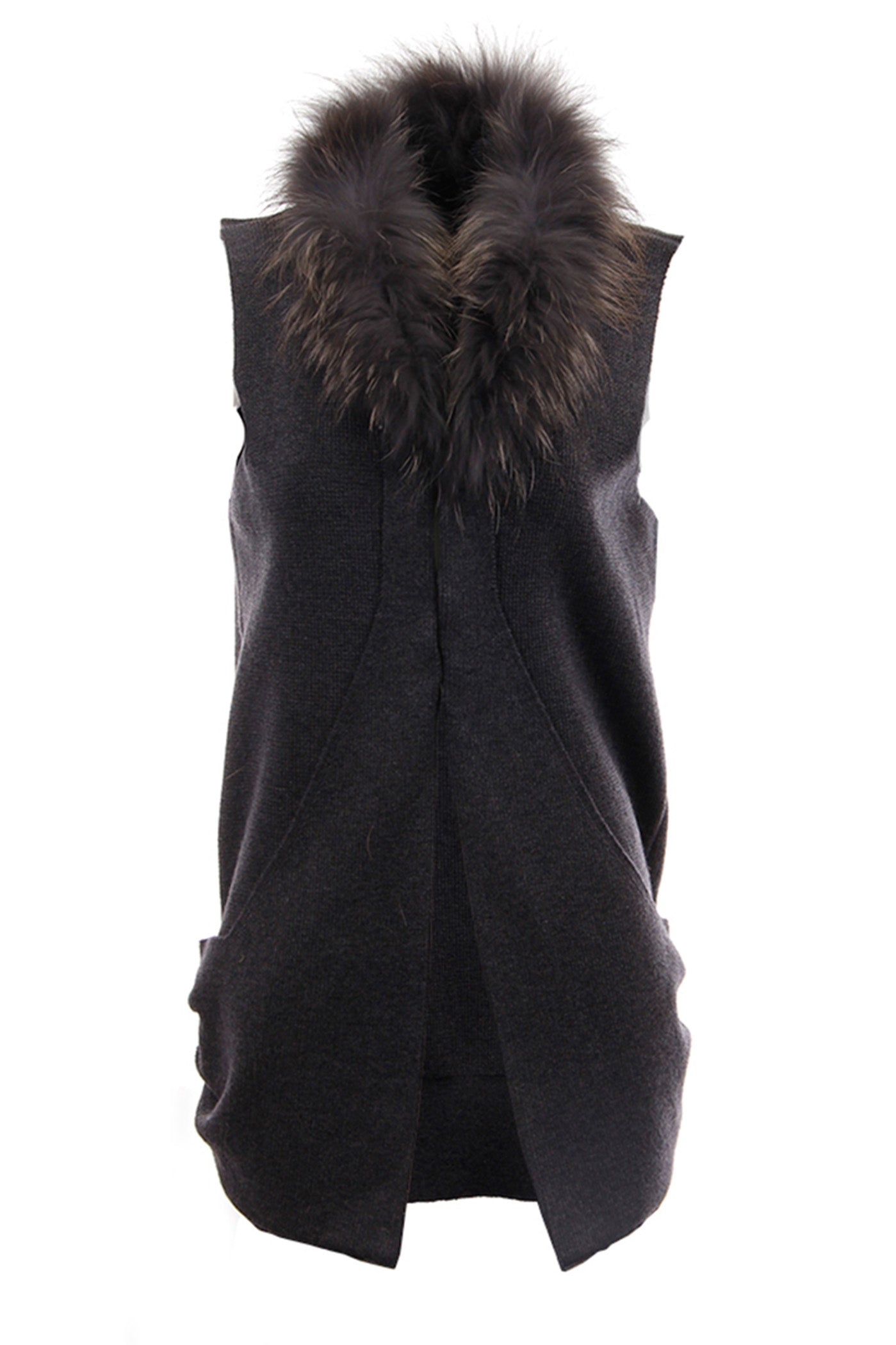 Knit Vest with Fur Collar – Dolce Cabo