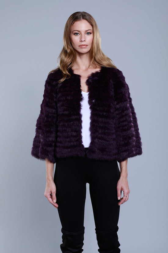 Load image into Gallery viewer, Crop Sleeve Fur Jacket

