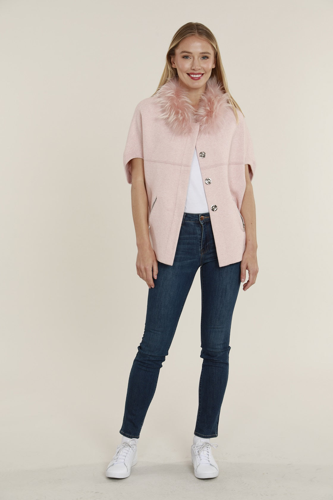ジャケット・アウター mi maison de Dolce /wavy cardigan Natural Fur Collar Short Sleeve Cardigan – Dolce Cabo
