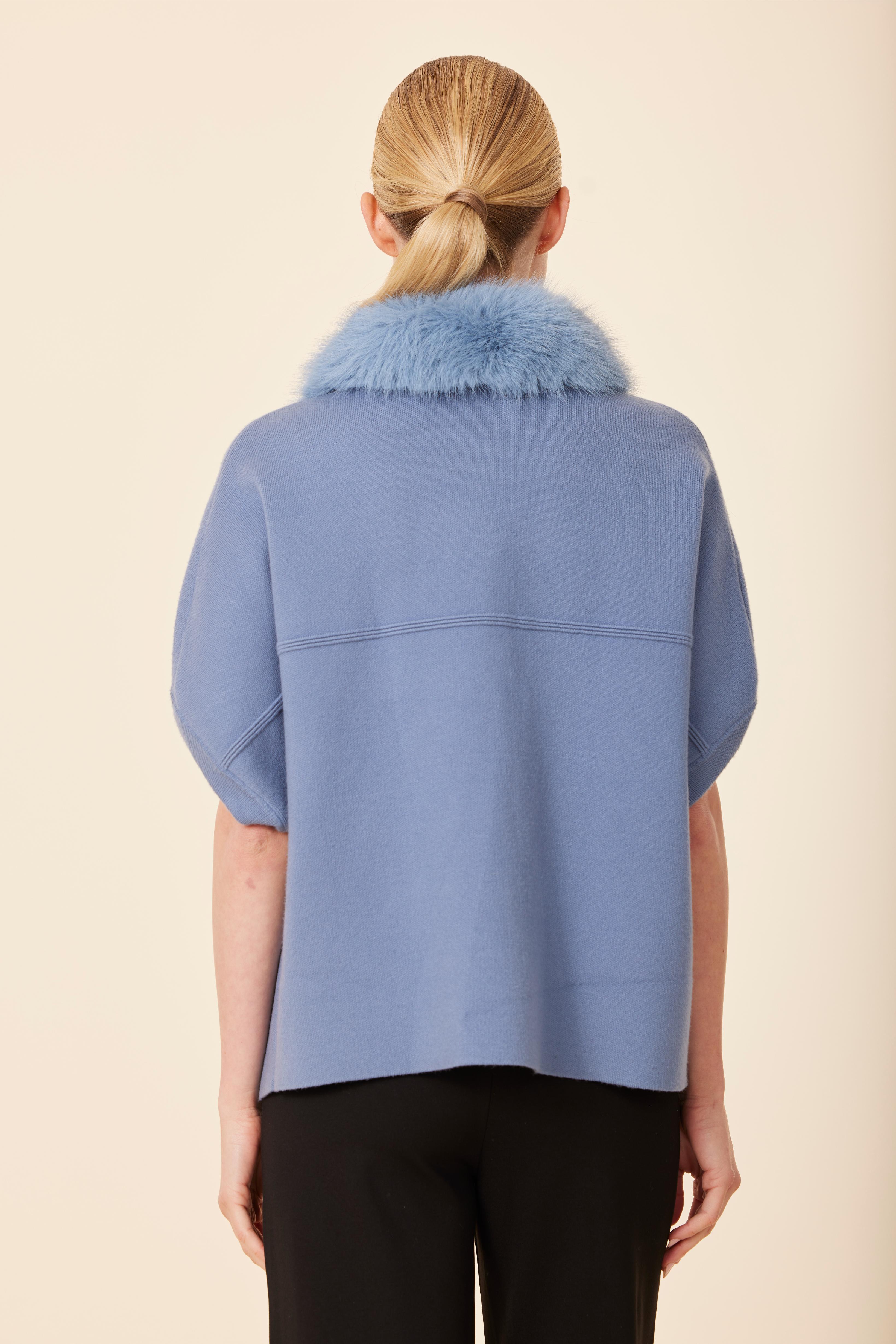 FW'25 Faux Fur Trimmed Cocoon Cardigan – Dolce Cabo